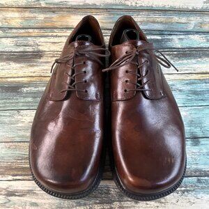 Earth Kalso Arlington Shoes Womens 12 Brown Leather Negative Heel Oxford Comfort